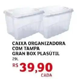 Assaí Atacadista Caixa organizadora com tampa gran box plasutil oferta
