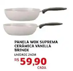 Assaí Atacadista Panela wok suprema cerâmica vanilla brinox oferta