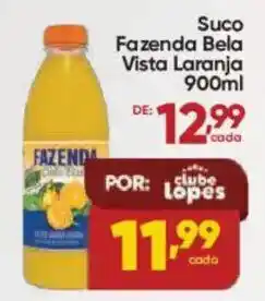 Lopes Supermercados Suco Fazenda Bela Vista Laranja oferta