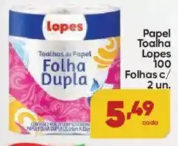 Lopes Supermercados Toalhas de Papel Folha Dupla oferta