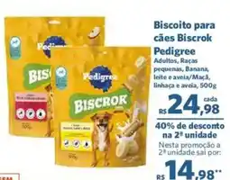 Sam's Club Biscoito para cães Biscrok Pedigree oferta