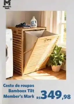 Sam's Club Cesto de roupas Bamboox Tilt Member's Mark oferta