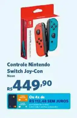 Sam's Club Controle Nintendo Switch Joy-Con Neon oferta
