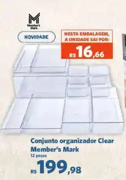 Sam's Club Conjunto organizador clear member's mark oferta