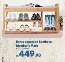 Sam's Club Banco sapateira Bamboox Member's Mark oferta