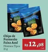 Novo Atacarejo Faixa azul - chips de parmesão oferta