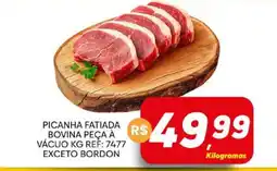 Supermercado Bem Barato Picanha fatiada bovina peça à vácuo oferta