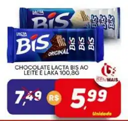 Supermercado Bem Barato Chocolate lacta bis ao leite e laka oferta