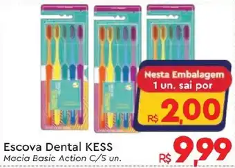 Escova Dental KESS Macia Basic Action C/5 un.