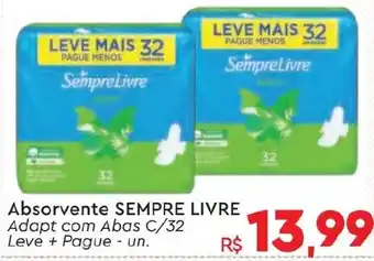 Absorvente sempre livre