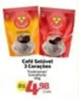 Supermercado Jacomar Café Solúvel 3 Corações oferta