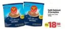 Supermercado Jacomar Café Solúvel 3 Corações oferta