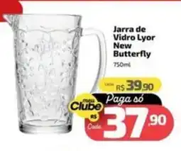Supermercado Jacomar Jarra de Vidro Lyor New Butterfly oferta