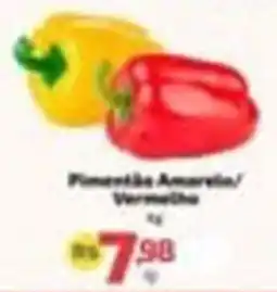 Supermercado Jacomar Pimentão Amarelo/ Vermelho oferta