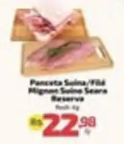 Supermercado Jacomar Panceta Suína Filé Mignon Suíno Reserva oferta