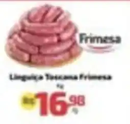 Supermercado Jacomar Linguiça Toscana Frimesa oferta