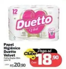 Supermercado Jacomar Papel Higiênico Duetto Velvet oferta