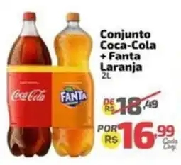 Supermercado Jacomar Conjunto Coca-Cola + Fanta Laranja oferta