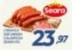 Chimar Supermercados Linguiça de carne calabresa seara oferta