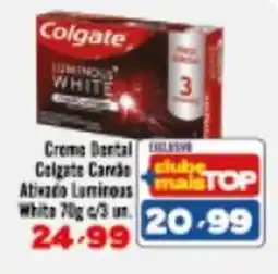 Rede Top Cromo Dental Colgate Carvão Ativado Luminosas White oferta