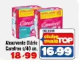 Rede Top Absorvente Dírioe Carefree oferta
