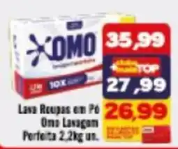 Rede Top Lava Recupas em Pó Omo Lavagem Perfeita oferta