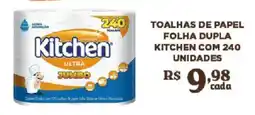 Bahamas Supermercados Toalhas de papel folha dupla kitchen com 240 unidades oferta