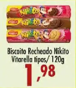 Confiança Supermercados Biscoito recheado nikito vitarella tipos oferta