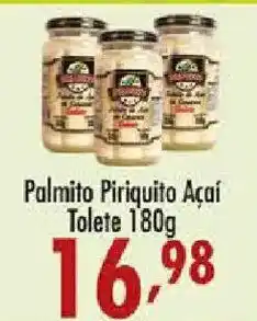 Confiança Supermercados Palmito Piriquito Açaí oferta