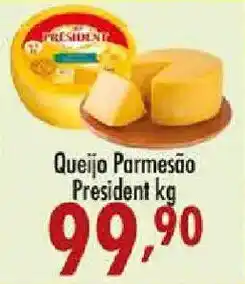 Confiança Supermercados Queijo Parmesão President oferta