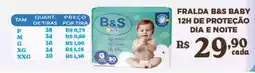 Bahamas Supermercados Fralda b&s baby 12h de proteção dia e noite oferta
