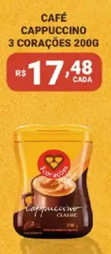Bahamas Supermercados Café cappuccino 3 corações oferta