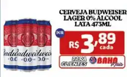 Bahamas Supermercados Cerveja budweiser lager 0% alcool oferta