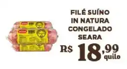 Bahamas Supermercados filé suíno in natura congelado seara oferta