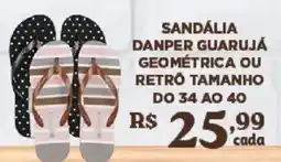 Bahamas Supermercados sandália danper guarujá geométrica ou retrô oferta