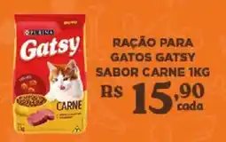Bahamas Supermercados Ração para gatos gatsy sabor carne oferta