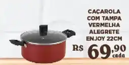 Bahamas Supermercados Caçarola com tampa vermelha alegrete enjoy oferta