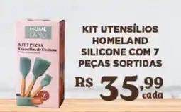 Bahamas Supermercados kit utensílios homeland silicone com 7 peças sortidas oferta
