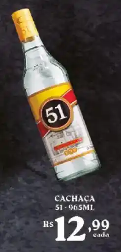 Bahamas Supermercados Cachaça 51 oferta