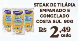 Bahamas Supermercados steak de tilápia empanado e congelado costa sul oferta