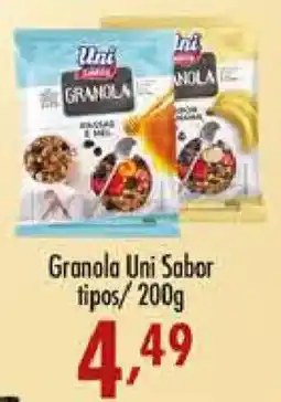 Confiança Supermercados Granola uni sabor tipos oferta