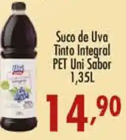 Confiança Supermercados Suco de Uva Tinto Integral PET Uni Sabor oferta