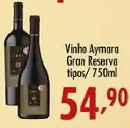 Confiança Supermercados Vinho Aymara Gran Reserva tipos oferta