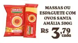 Bahamas Supermercados massas ou espaguete com ovos santa amália oferta