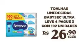 Bahamas Supermercados toalhas umedecidas babysec ultra oferta