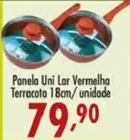 Confiança Supermercados Panela uni lar vermelha terracota oferta