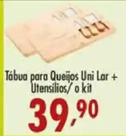 Confiança Supermercados Tábua para Queijos Uni Lar + Utensílios/ o kit oferta