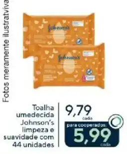 Coop Toalha umedecida Johnson's limpeza e suavidade oferta