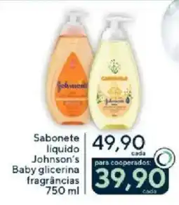 Coop Sabonete liquido Johnson's Baby glicerina fragrâncias oferta