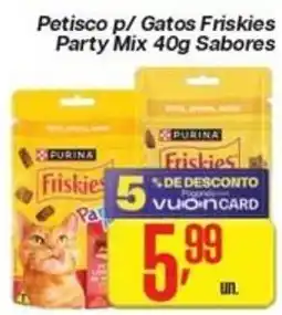 Comper Petisco p/ Gatos Friskies Party Mix Sabores oferta